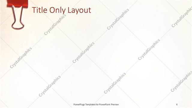 Title Only presentation slide layout