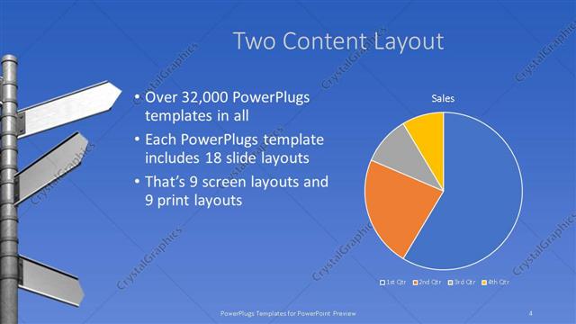 Two Content presentation slide layout