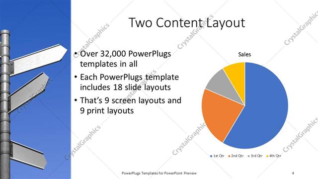Two Content presentation slide layout