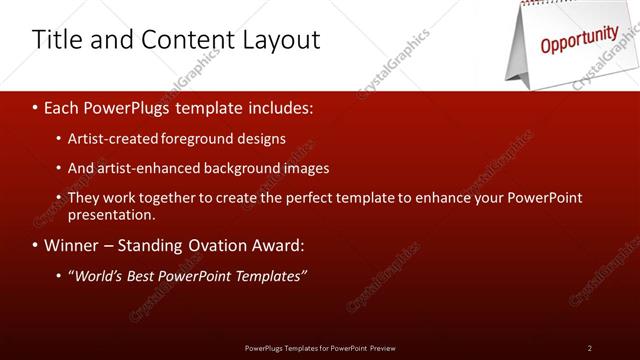 Title and Content presentation slide layout