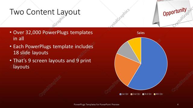 Two Content presentation slide layout