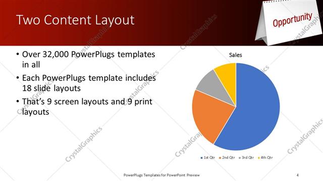 Two Content presentation slide layout