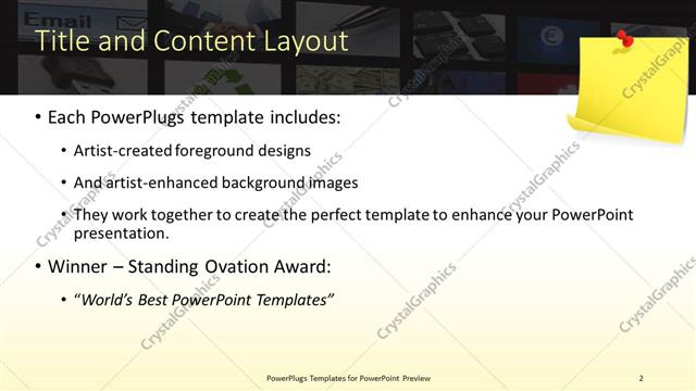 Title and Content presentation slide layout
