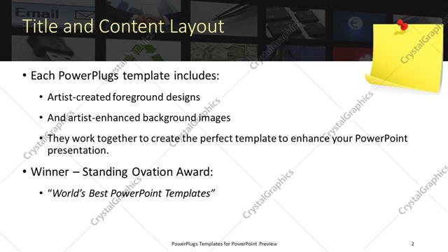 Title and Content presentation slide layout