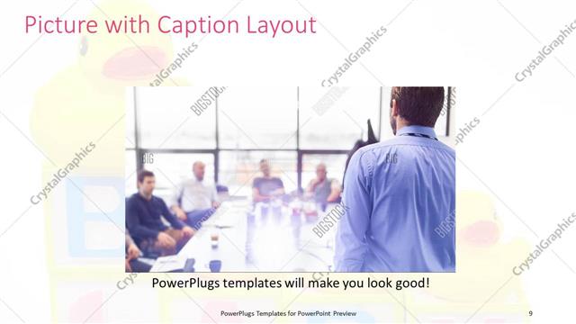 Picture with Caption presentation slide layout