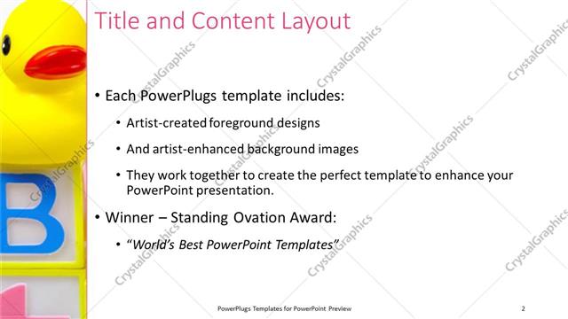 Title and Content presentation slide layout