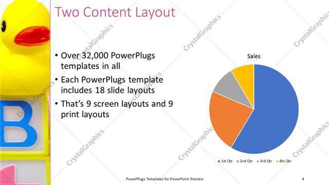 Two Content presentation slide layout