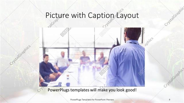 Picture with Caption presentation slide layout