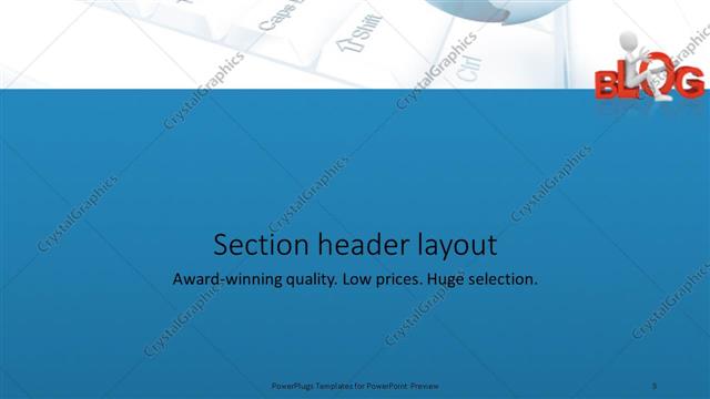 Section Header presentation slide layout
