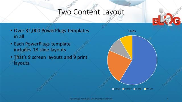 Two Content presentation slide layout