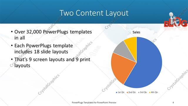 Two Content presentation slide layout
