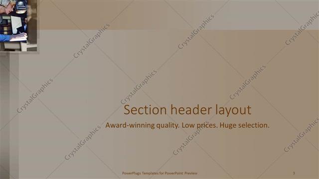 Section Header presentation slide layout