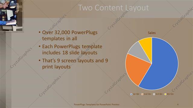 Two Content presentation slide layout