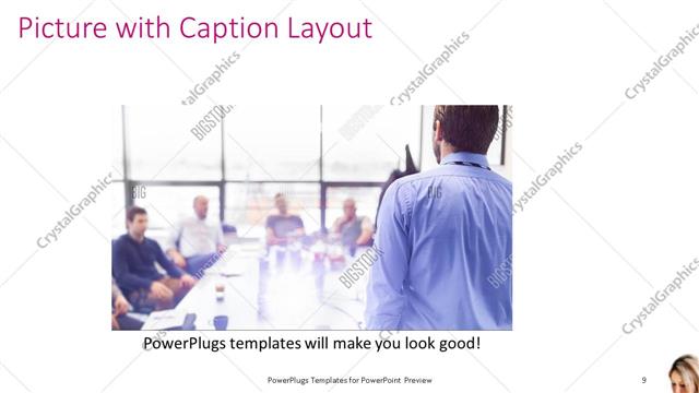 Picture with Caption presentation slide layout