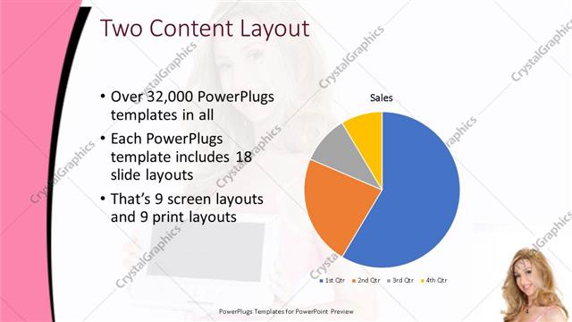 Two Content presentation slide layout