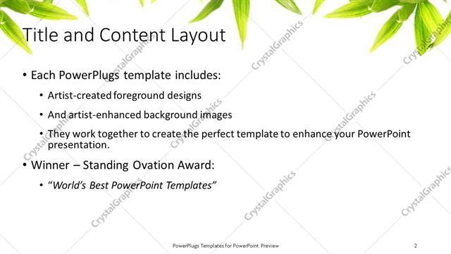Title and Content presentation slide layout