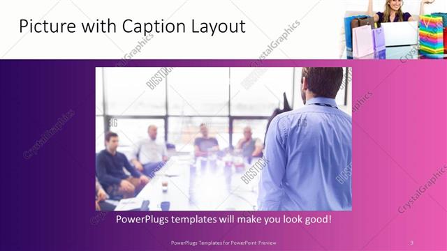 Picture with Caption presentation slide layout