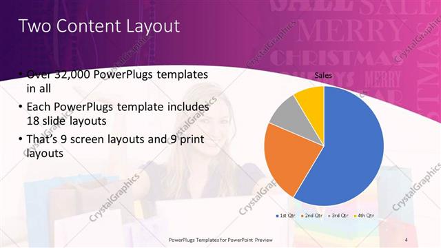 Two Content presentation slide layout