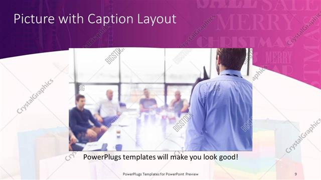 Picture with Caption presentation slide layout