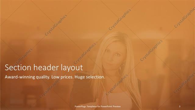 Section Header presentation slide layout