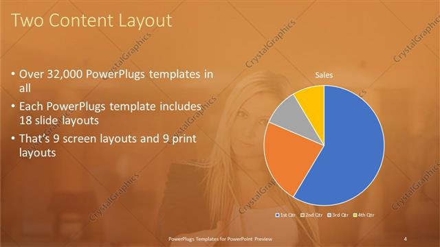 Two Content presentation slide layout