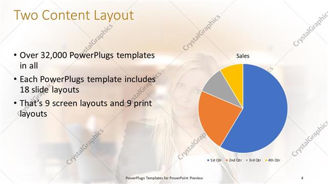 Two Content presentation slide layout