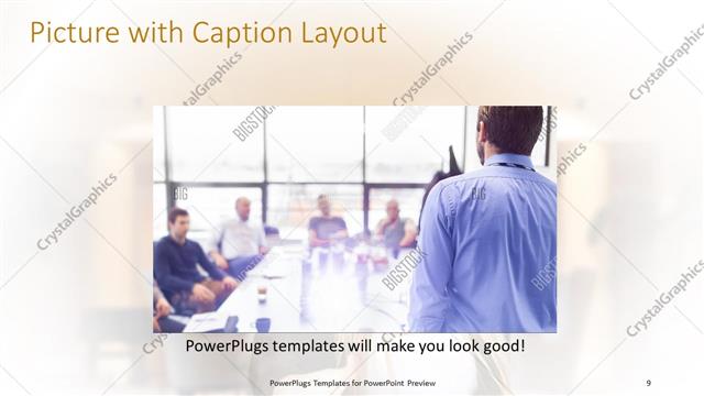 Picture with Caption presentation slide layout