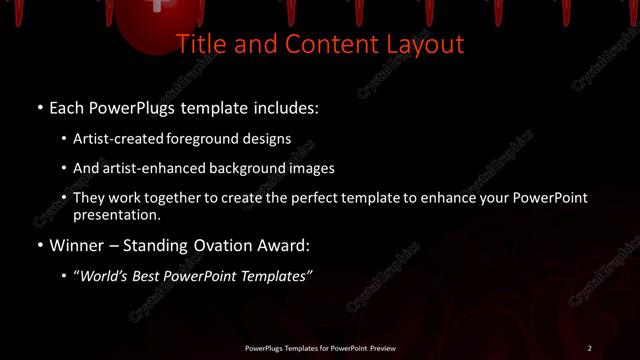 Title and Content presentation slide layout
