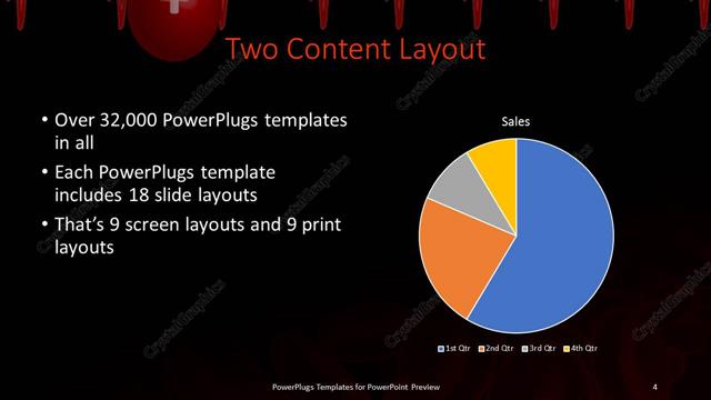 Two Content presentation slide layout