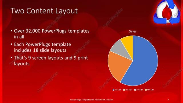 Two Content presentation slide layout