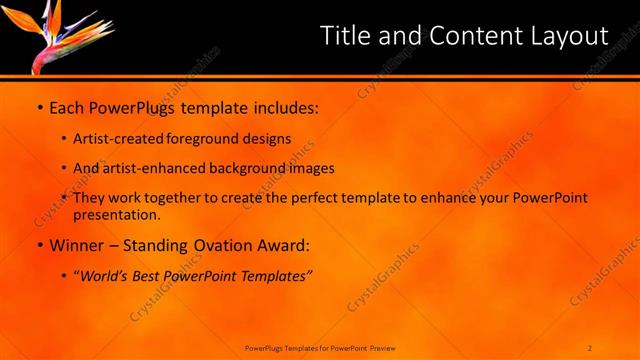 Title and Content presentation slide layout