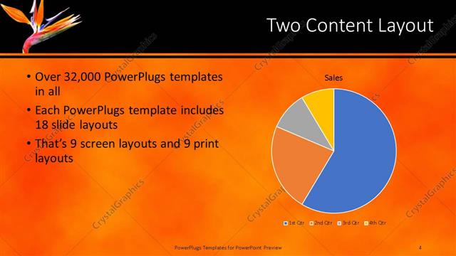 Two Content presentation slide layout