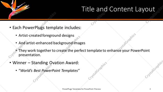 Title and Content presentation slide layout