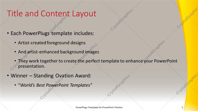 Title and Content presentation slide layout