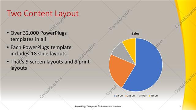 Two Content presentation slide layout