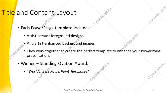 Title and Content presentation slide layout