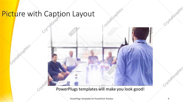 Picture with Caption presentation slide layout
