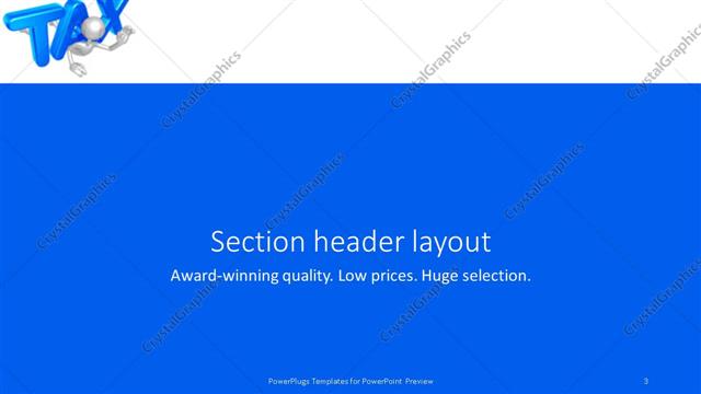 Section Header presentation slide layout