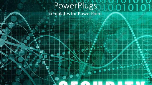  Presentation with security - Blue abstract background with SECURITY tag