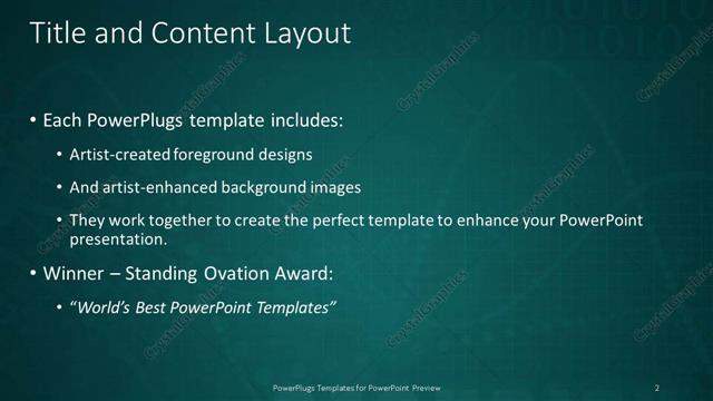 Title and Content presentation slide layout