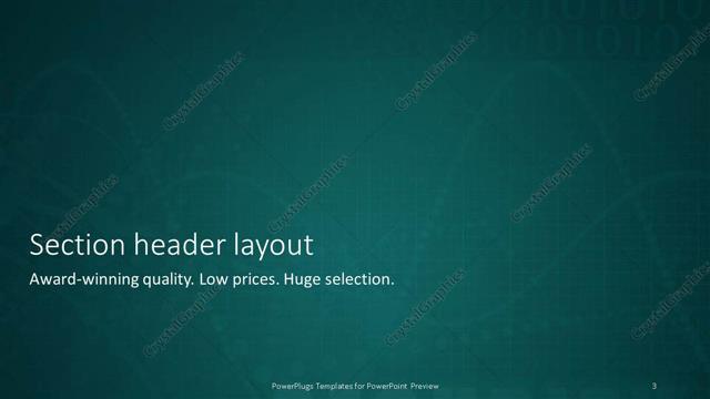 Section Header presentation slide layout