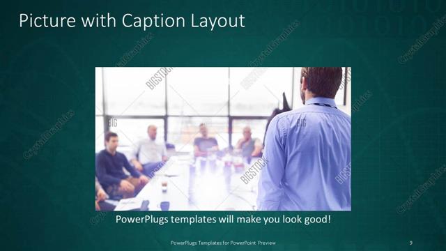 Picture with Caption presentation slide layout