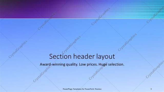 Section Header presentation slide layout