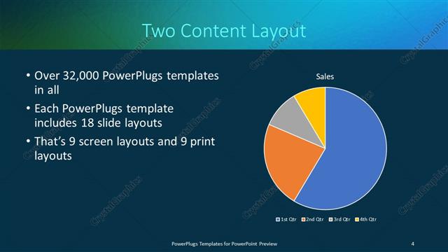Two Content presentation slide layout