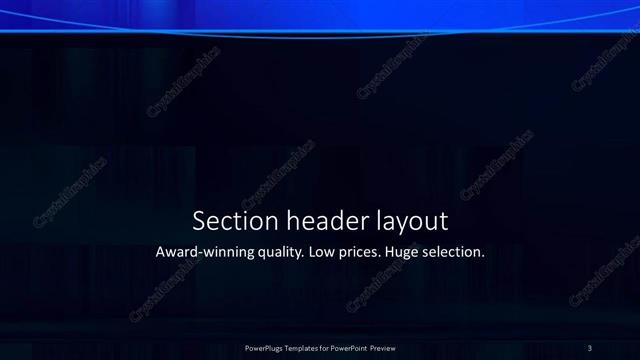 Section Header presentation slide layout