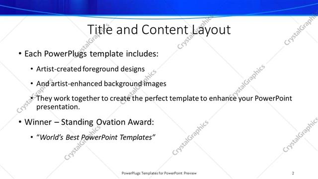 Title and Content presentation slide layout