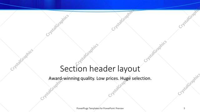 Section Header presentation slide layout