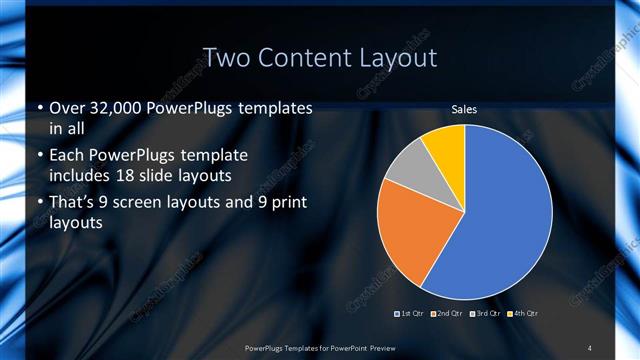 Two Content presentation slide layout