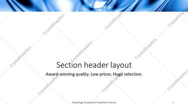 Section Header presentation slide layout