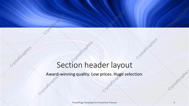 Section Header presentation slide layout